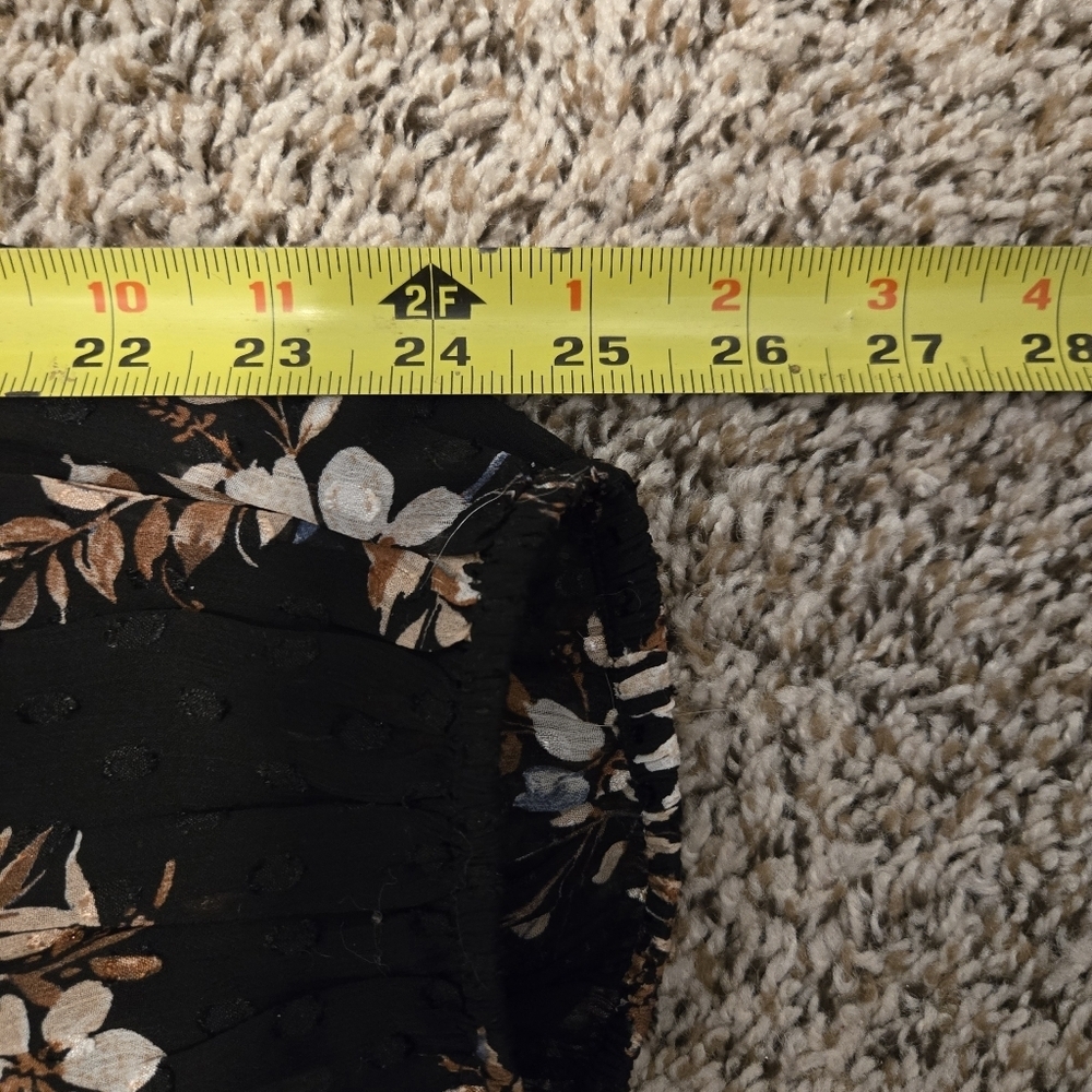 Hilary Radley Women's Floral Print Blouse Black Size XL - Picture 10 of 11